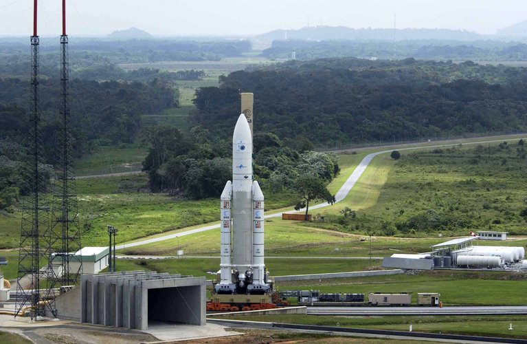 Ariane 5 on its way to the launch pad