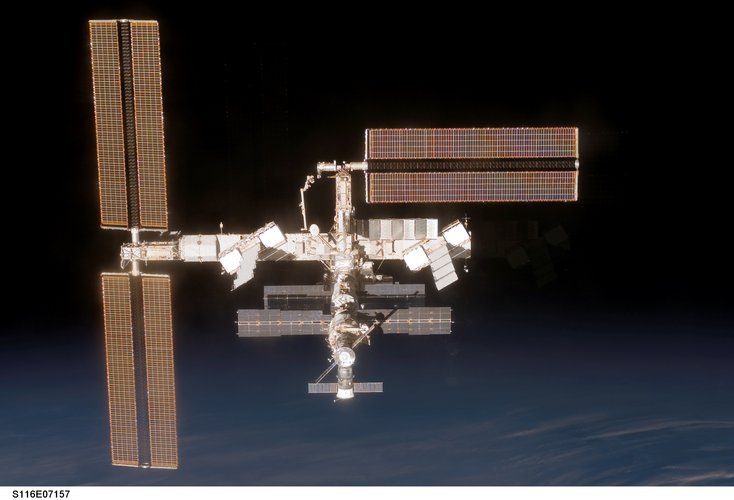 A view of the International Space Station following the STS-116 Shuttle mission