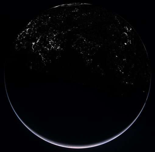 OSIRIS’ view of Earth by night