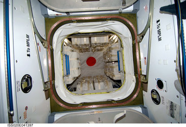 View of the interior of the Japanese H-II Transfer Vehicle