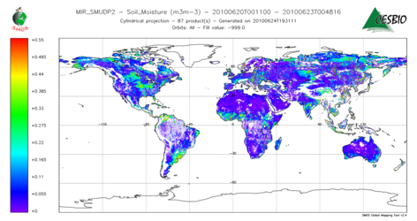 First map of global soil moisture retrievals