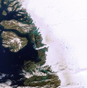Icy waters in Greenland
