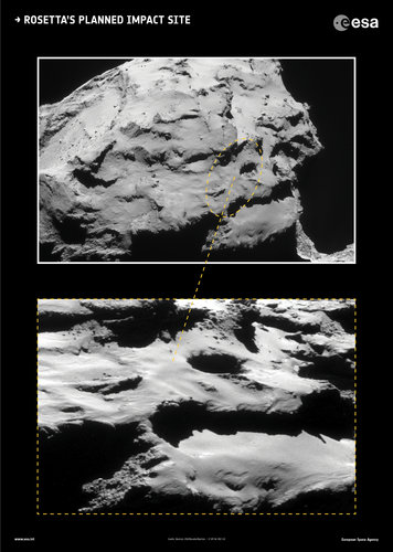 Rosetta’s planned impact site