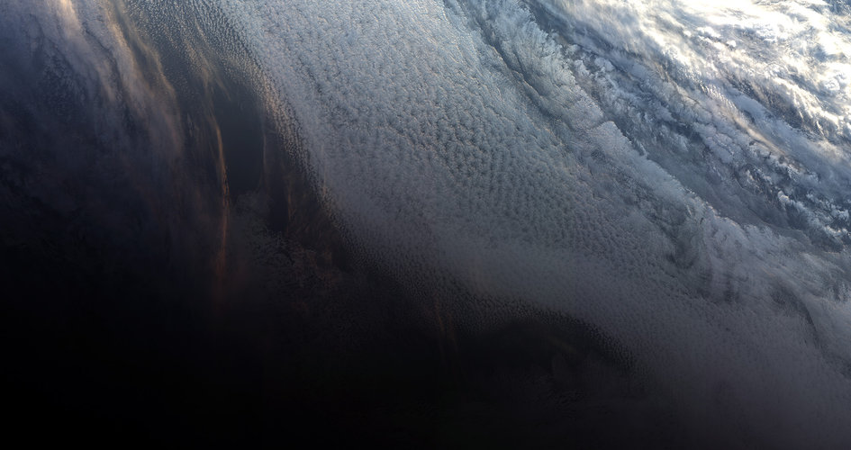 Antarctic sunset from Sentinel-3B