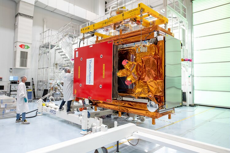 Sentinel-1C being prepared for tests