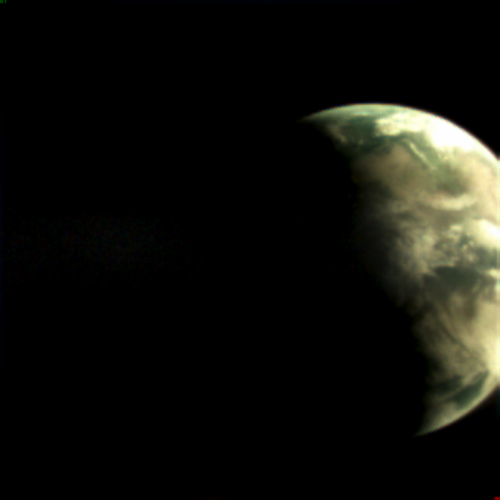 Earth through a 2-mm lens