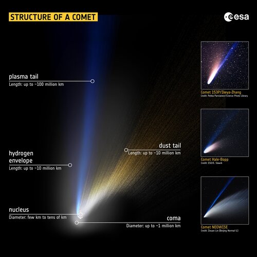 Structure of a comet